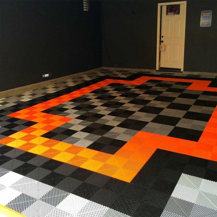 Pardoseala Modulara Garaj si Service Portocaliu Orange Made in Romania