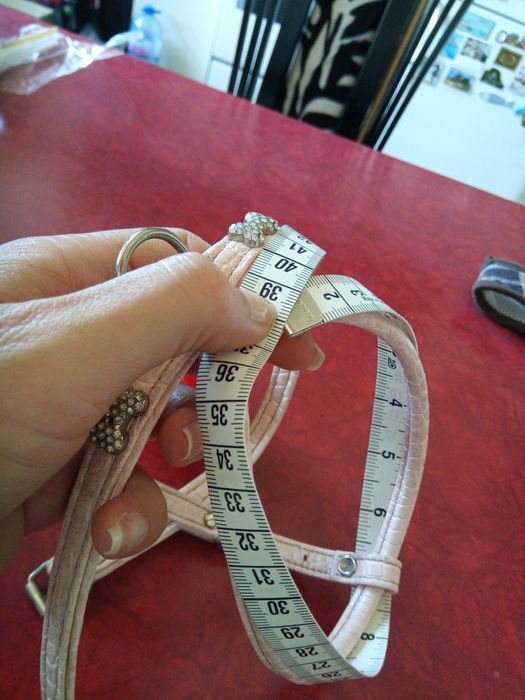 нежен бледорозов нагръдник с камъчета