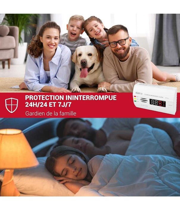 Аларма за въглероден окис Kalrin с дигитален светодиоден дисплей