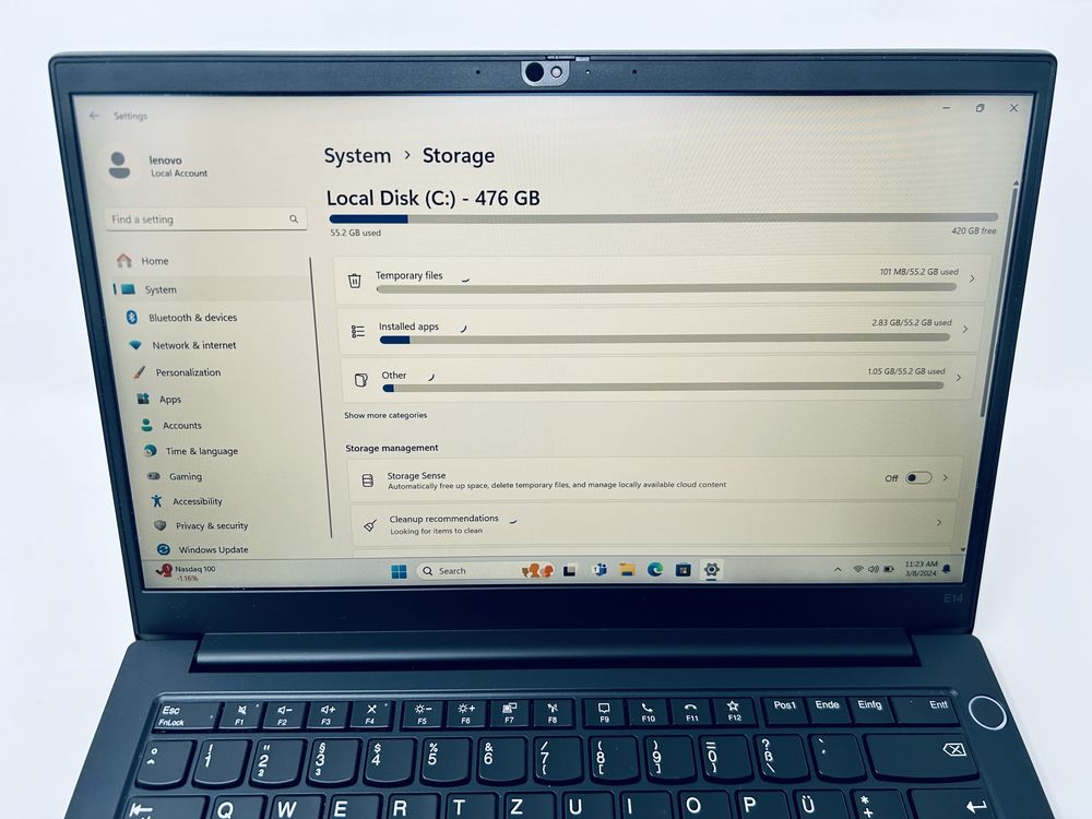 Лаптоп Lenovo E14 gen 2 i7 10gen 16GB RAM 512SSD с Гаранция към LENOVO