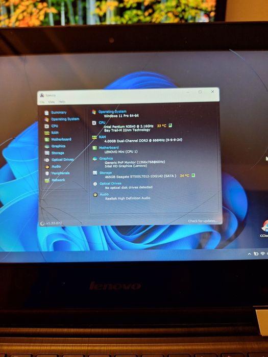 Laptop Lenovo Yoga 300 , 11.6" , 4 GB , HDD 500 GB
