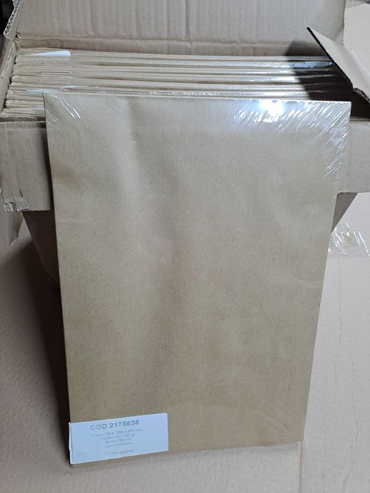 Plic cu burduf TB/4 siliconic kraft 250 x 353 x 50 mm