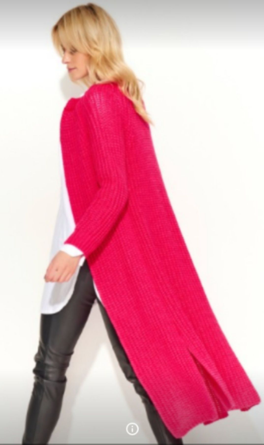 Cardigan lung Makadamia,nou,fucsia,superb M/L