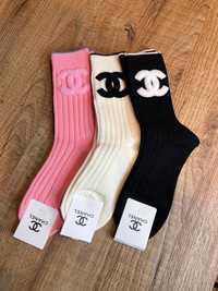 Чорапи Chanel / черни, розови, бели