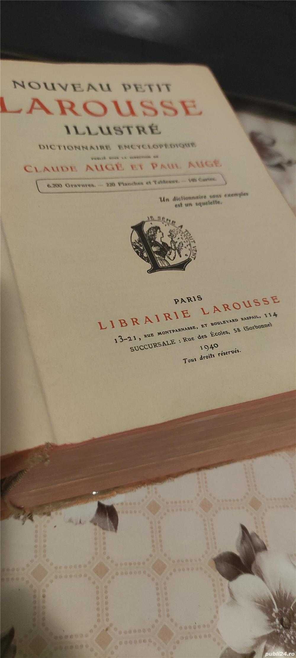 Dictionar Petit Larousse Illustre, an 1940, tiparit la Paris, raritate