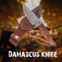 Нож из Дамаска с кожаными ножнами
