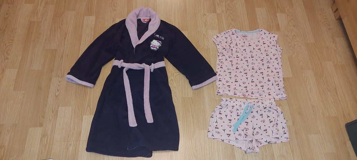 Set capot Hello Kitty si pijama 8-10 ani, 134-140