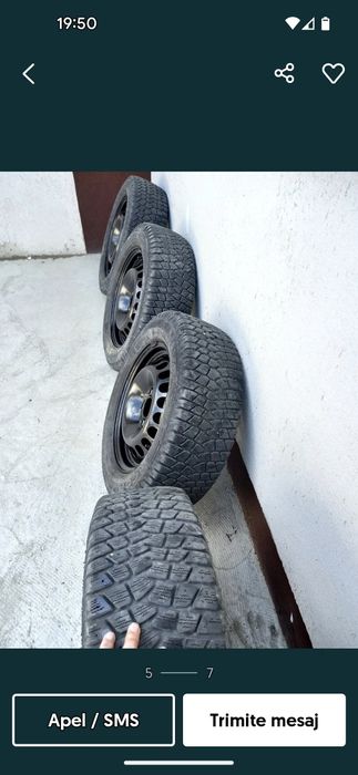 Vând cauciucuri M+S cu tot cu geantă SI separat..215|55|16