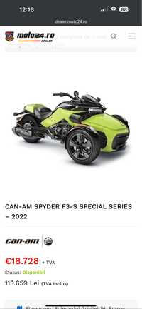 NOU 0km Can-am Spuder F3-S SPECIAL series– 2022