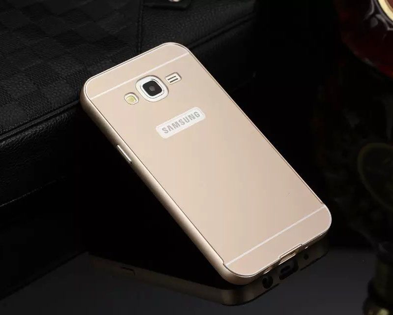 Husa / Bumper aluminiu + spate Acril Samsung Galaxy J5 2015, S6 Edge
