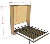 Mecanism  Sistem Pat Rabatabil orizontal vertical cu sau fara canapea