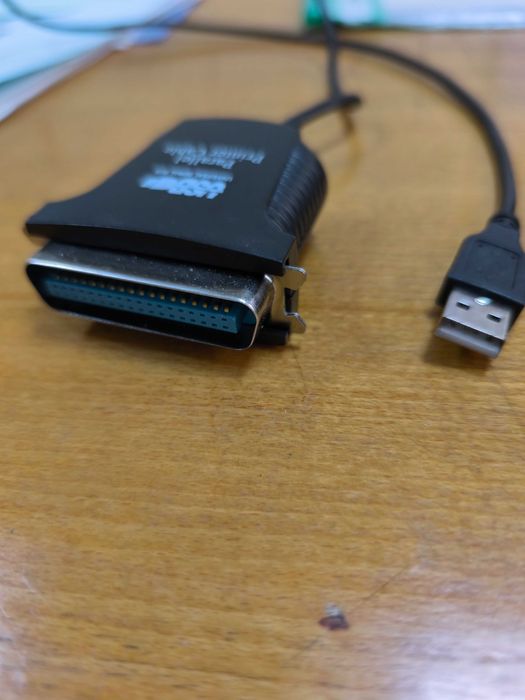 USB адаптер към паралелен кабел за принтер