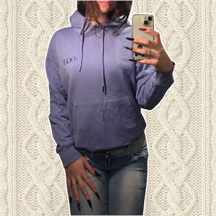 hanorac mov Vogue cu model floral