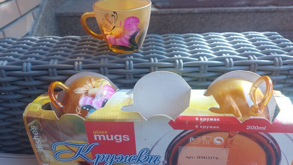 кружки стекло, новые могу уступить