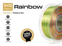 PLA Rainbow Silk Filament, ПЛА Цвят Дъга (Нишка) за 3Д Принтер