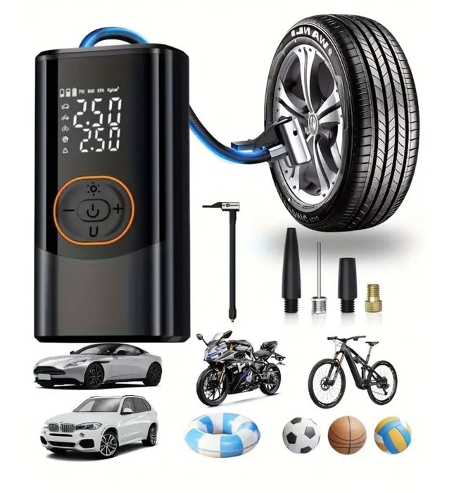 Compresor Auto Moto Bicicleta trotinetă, compresor portabil
