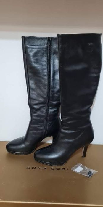 Cizme negre Anna Cori de piele