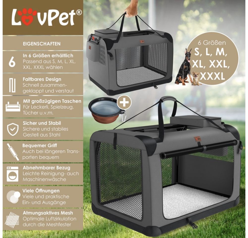 LOVPET® Кутия за транспортиране на кучета