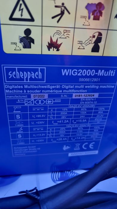 Aparat de sudura Wig 2000 multi invertor tig MMA