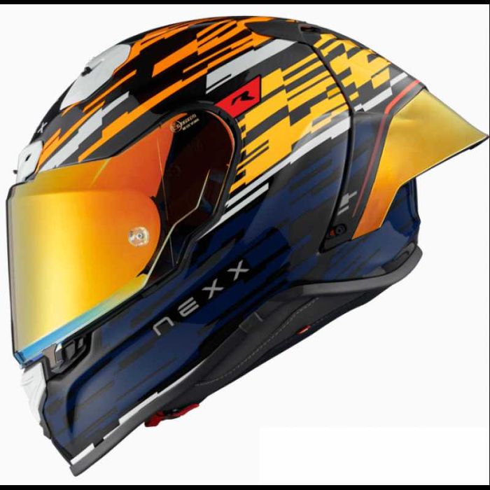 Каска NEXX X.R3R Glitch Racer ORANGE BLUE Размери: M,L,XL
