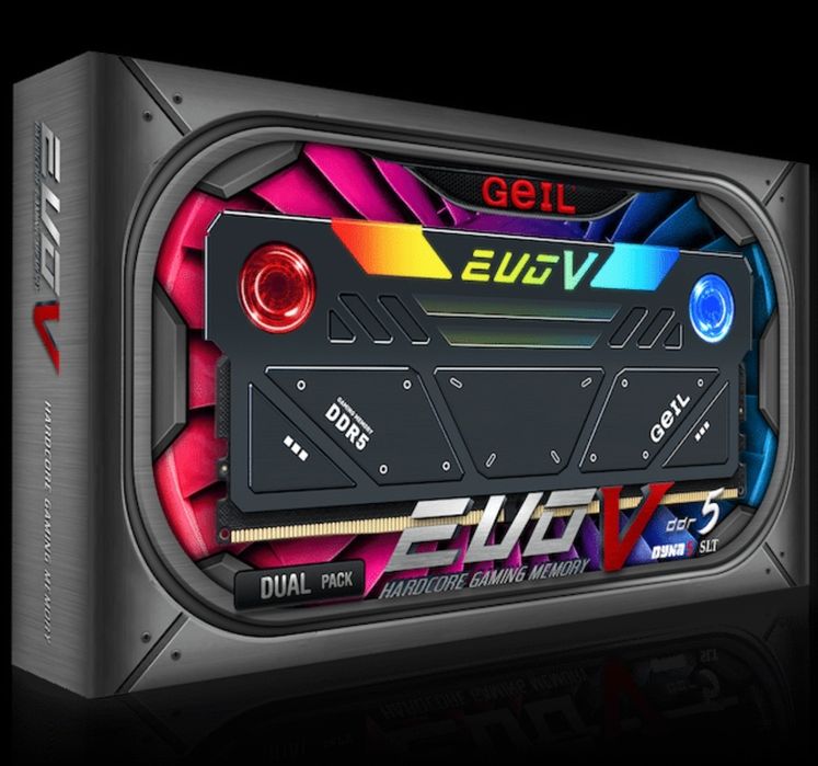 Продам оперативную память GeIL EVO V DDR5 32GB (2×16GB), 7200 MHz, CL3