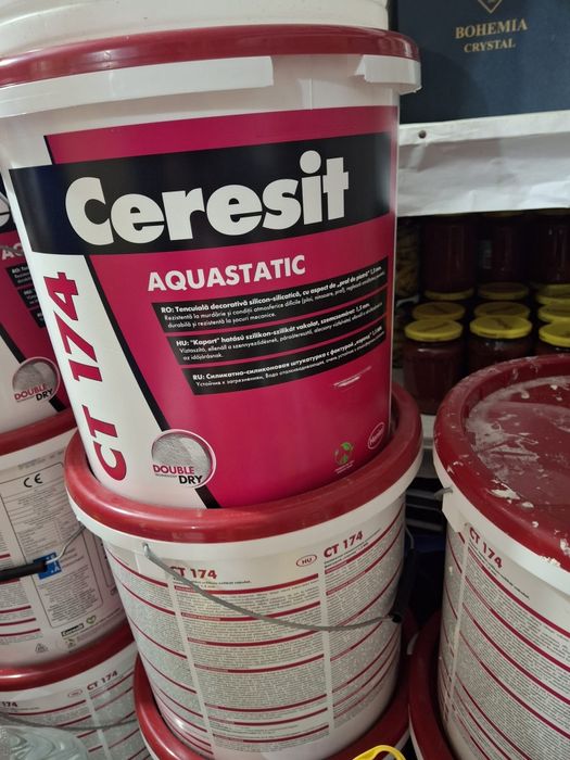 Tencuiala decorativa siliconica - silicatica Ceresit CT 174, 1.5 mm,