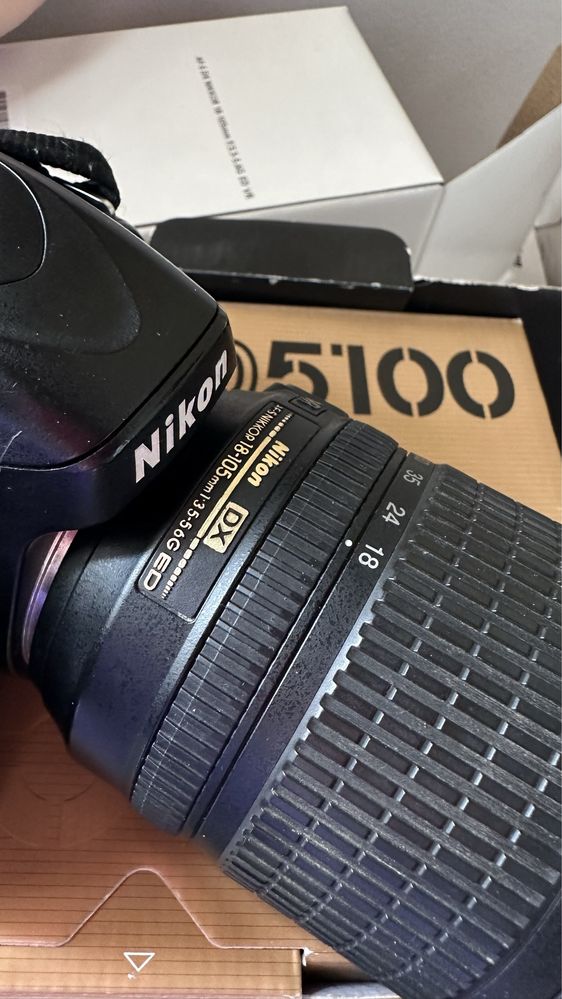 Фотоаппарате Nikon 5100 + объектив , AF-S DX NIKKOR 18-105mm