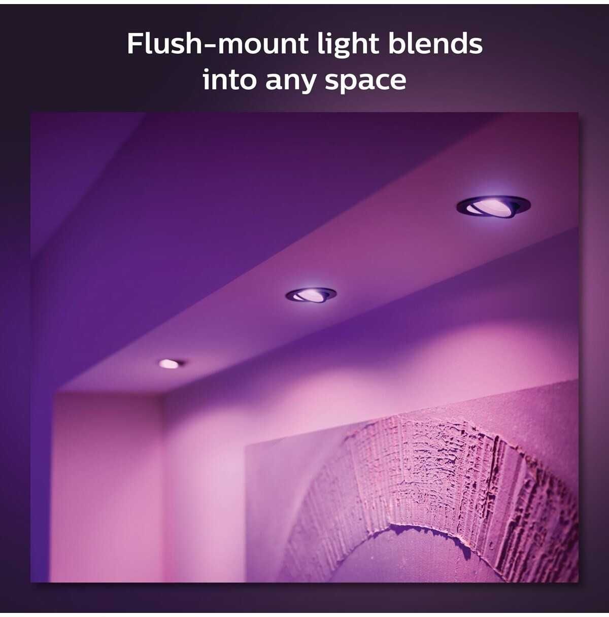 Philips - К-кт 3xLED лунички, лампа за вграждане Hue CENTURA