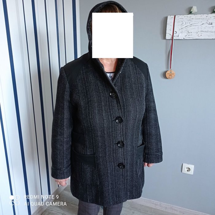 Черно дамско палто