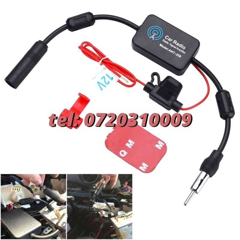 Amplificator Pentru Semnal Antena Radio Auto Fm 12v