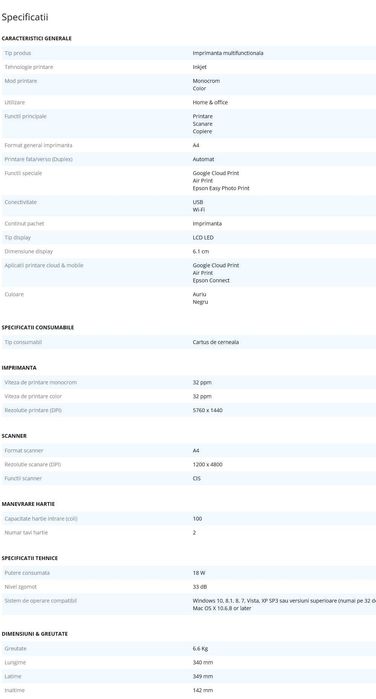 Imprimantă EPSON Expression Premium XP-6000 A4,scaner 4.800x1.200,WIFI