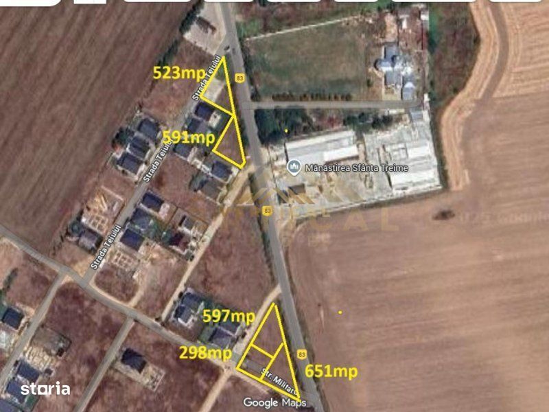 Teren 651 mp, stradal Mega 1, Berceni/ Vidra