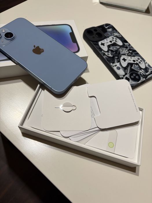 Iphone 14 blue 128 gb ( impecabil )