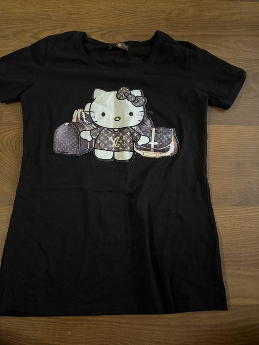 Тениска с принт на Hello kitty