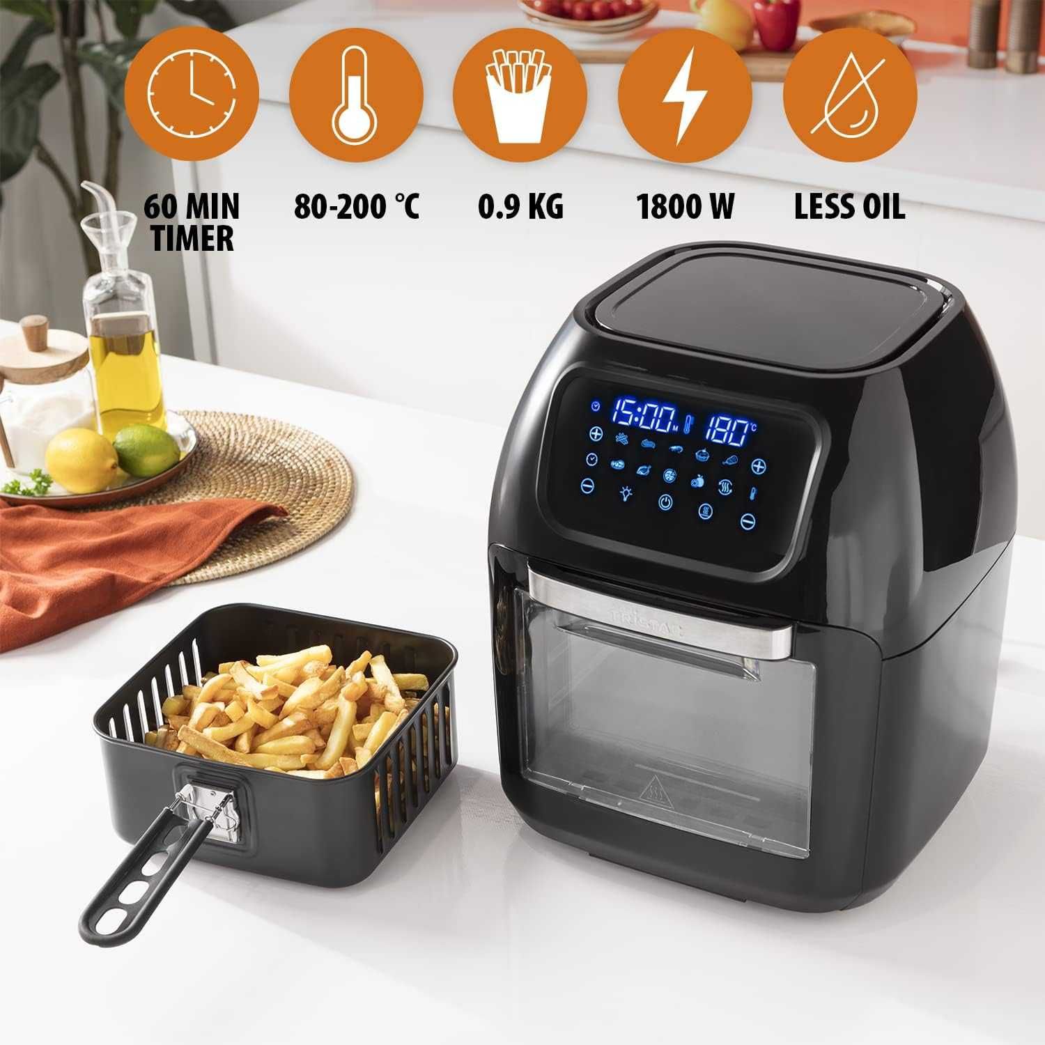 Фритюрник - фурна с горещ въздух Tristar Multi 10L (FR-6964) 1800W