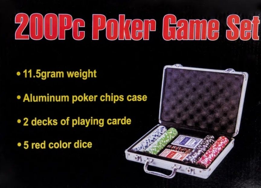Set Poker servieta aluminiu 200 piese 300 piese 500 piese NOU