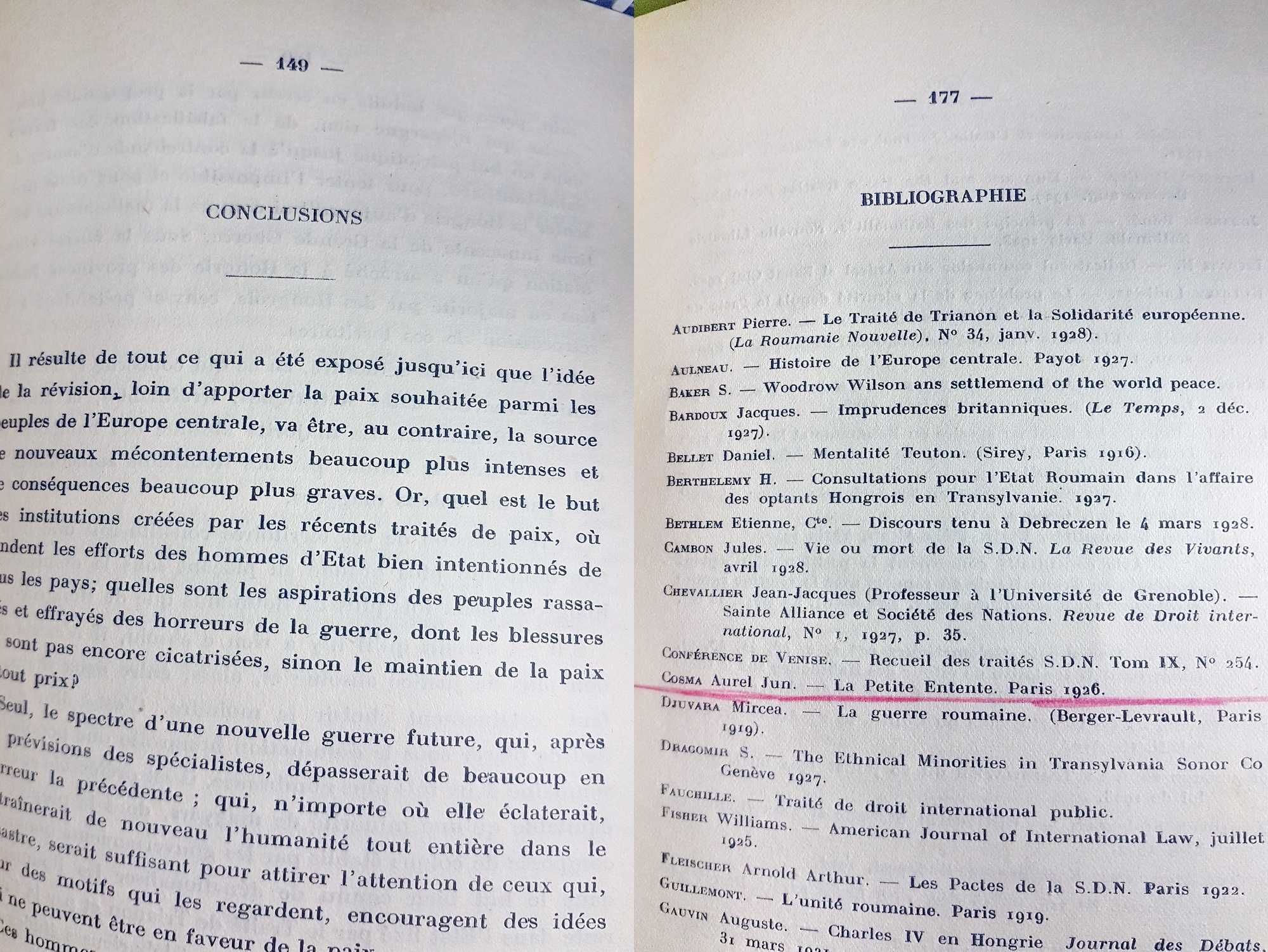 G175-I-Editie veche rara-Revizia Tratatului TRIANON 1928 cu Autograf.