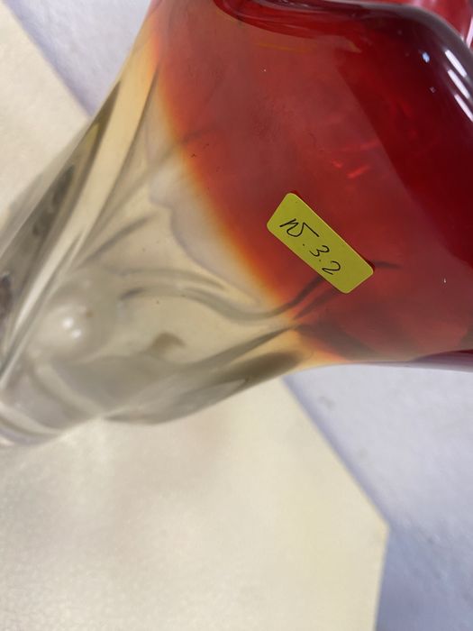 Голяма италианска ваза от духано стъкло