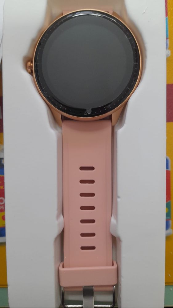 Ceas Smartwatch impermeabil cu ritm cardiac K12 auriu roze