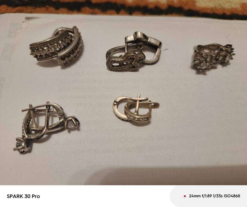 Серьги серебро 925 проба