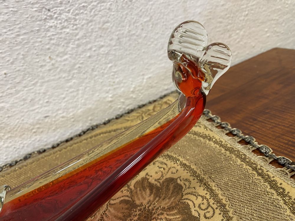 Италиански пепелник от духано стъкло мурано гондола