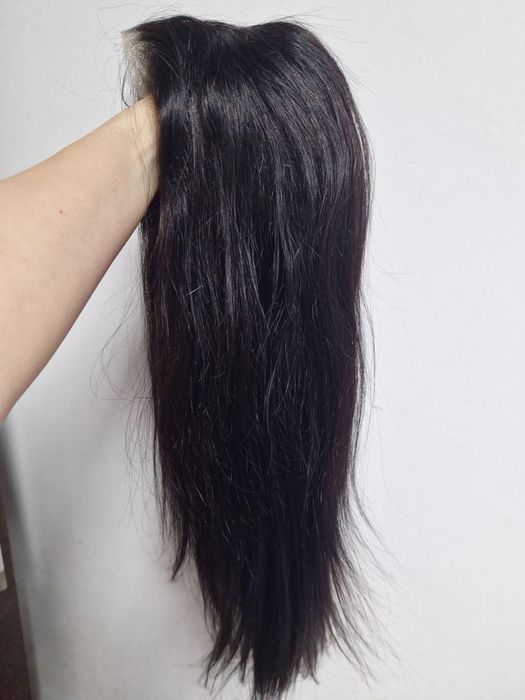 Peruca par natural 100% uman bruneta cupa M mica NOUA