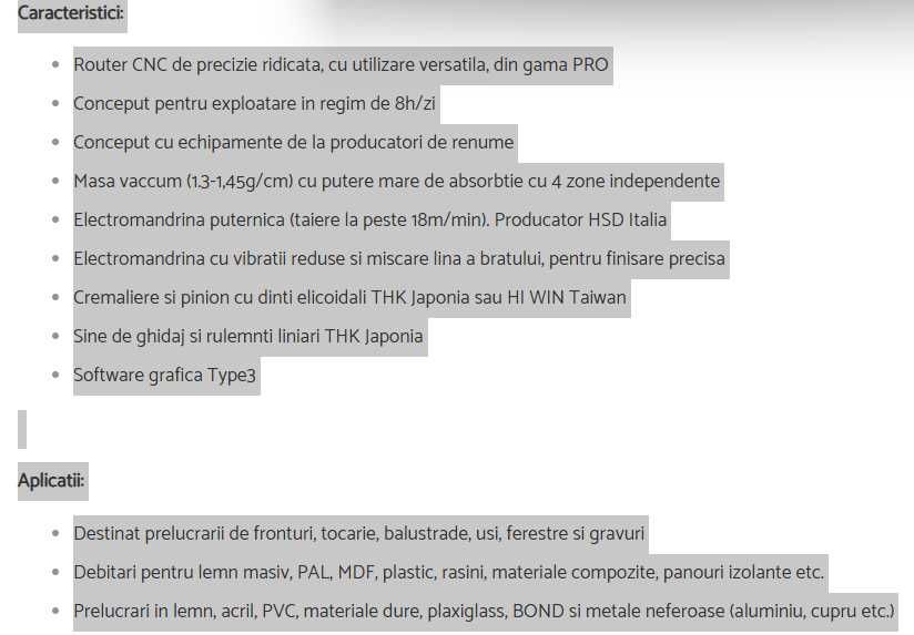 Router CNC Excitech E 2 - 2100*3100mm - anul 2018-Heavy Duty
