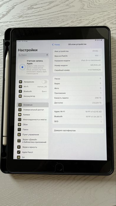 Ipad Айпад 9 256Гб в идальном состояние