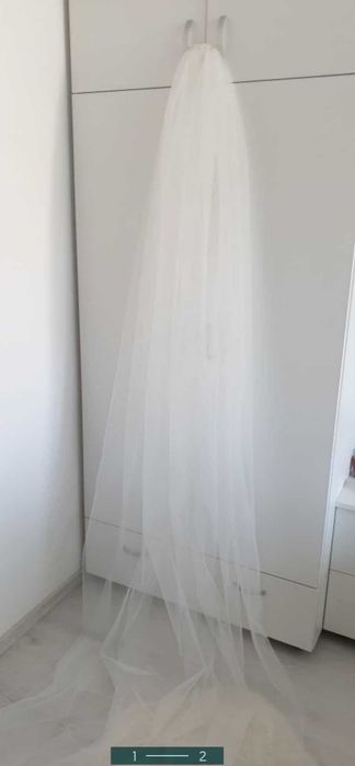 Rochie de mireasa Ella/ Le Papillon by Modeca, 36/S + 2 buc voal