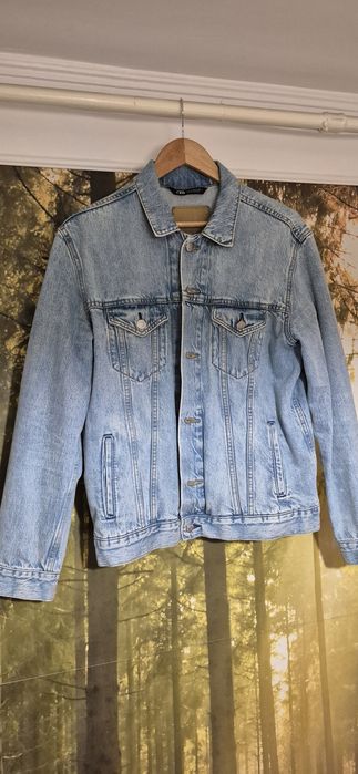 Geaca denim, blug Zara. Scurta. Impecabila