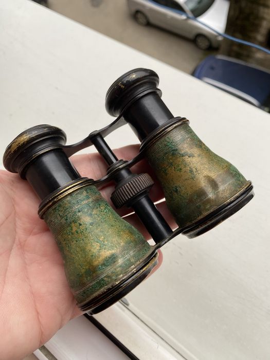 Binoclu vechi WWI rezolutie cam 6x40, alama din anii 1910- 1925