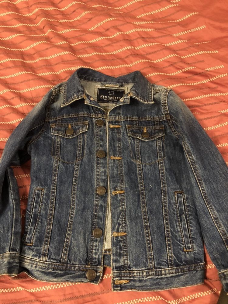 2 Geci copii jeans / piele 6-7 ani , Zara&Terranova