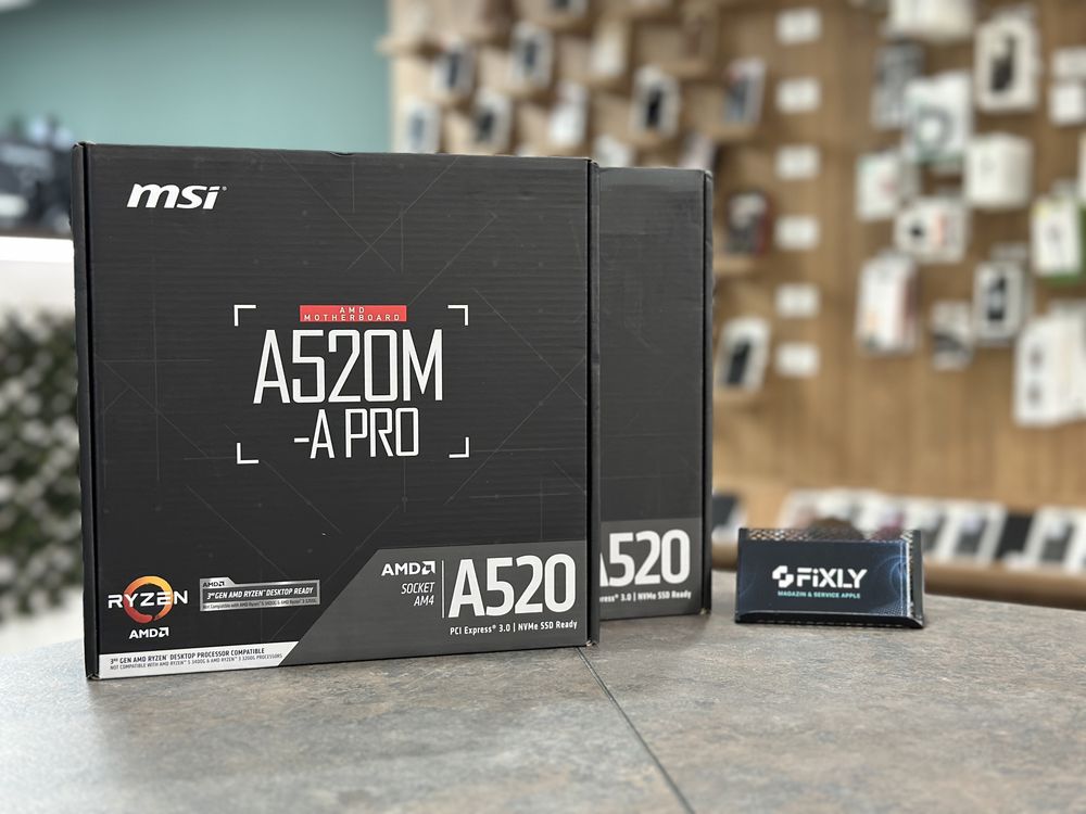 FIXLY: Placa de baza MSI A520M-A PRO, Noua, Sigilate