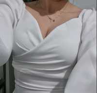 Бяла рокля S Queen Shop